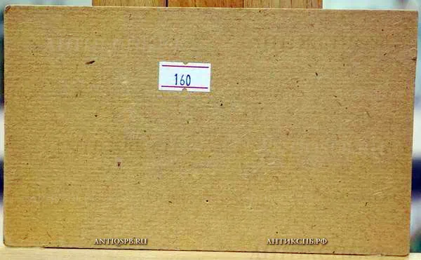 160. Картина "Баржи". Картон, масло. Художник: А. Бантиков. СССР. Сер. XX века.